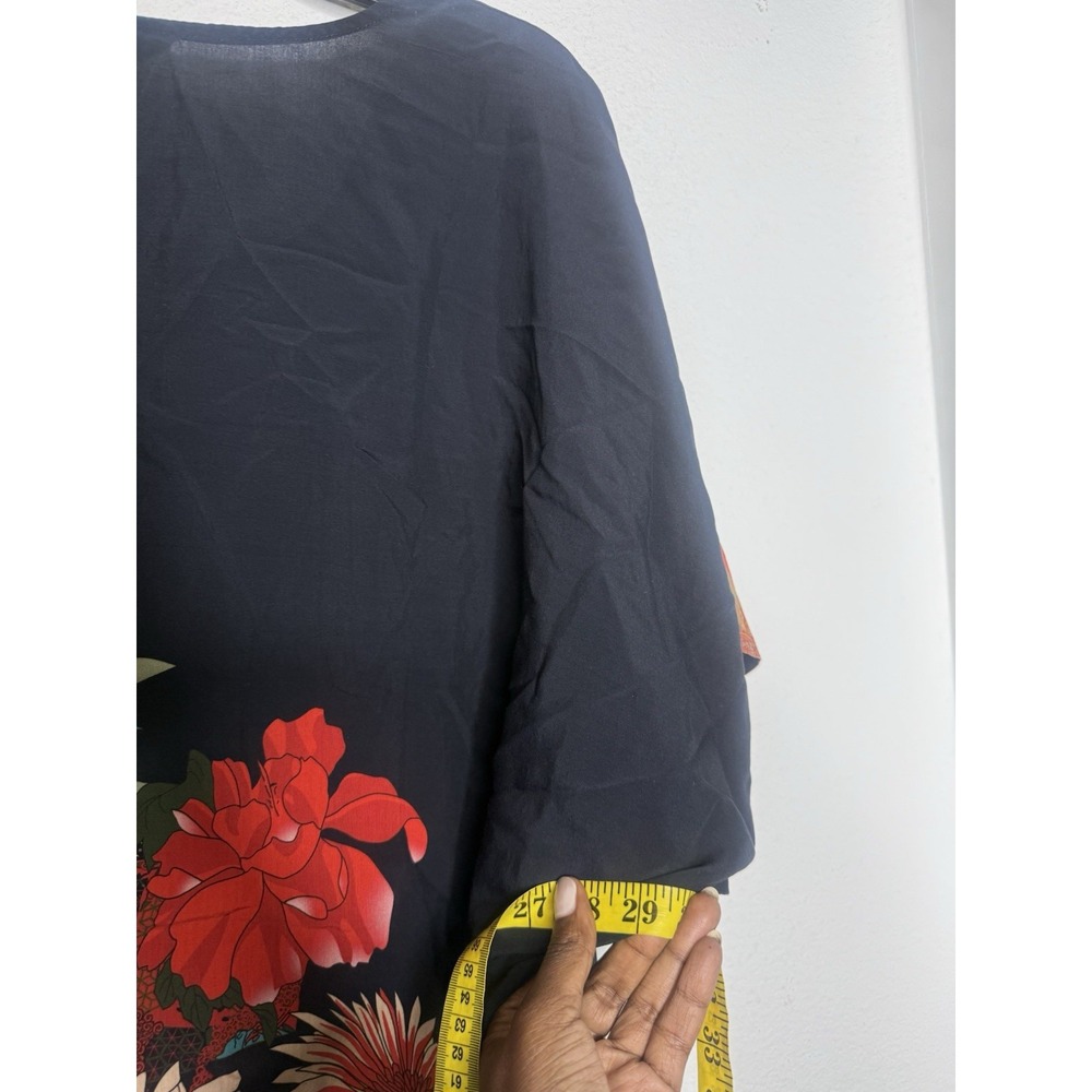 Citron Santa Monica Women's Size XL Floral Blouse Boho Lagenlook - Picture 8 of 8